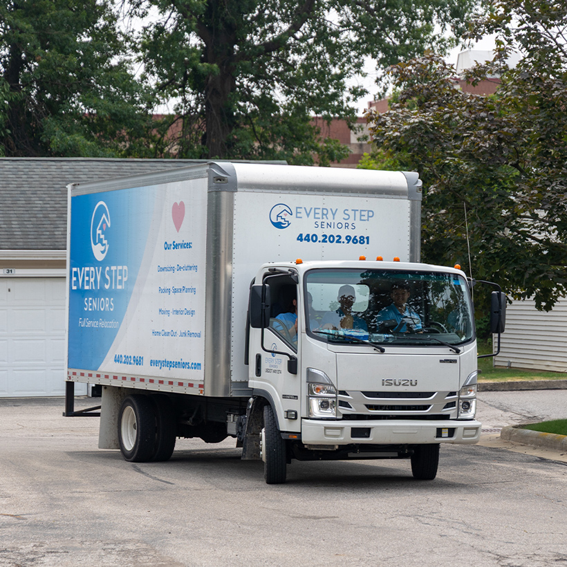 a truck is parked on the side of a road