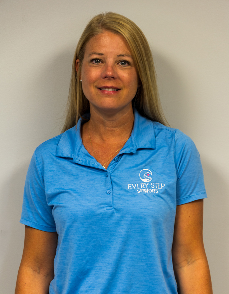 a person in a blue shirt